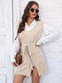 'Saira' V-Neck Sleeveless Sweater Dress - Celes Fashion